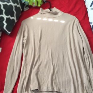 Tan colored turtleneck